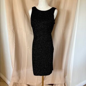 Sleeveless Hollywood Nites Black Sparkle Mini Dress